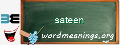 WordMeaning blackboard for sateen